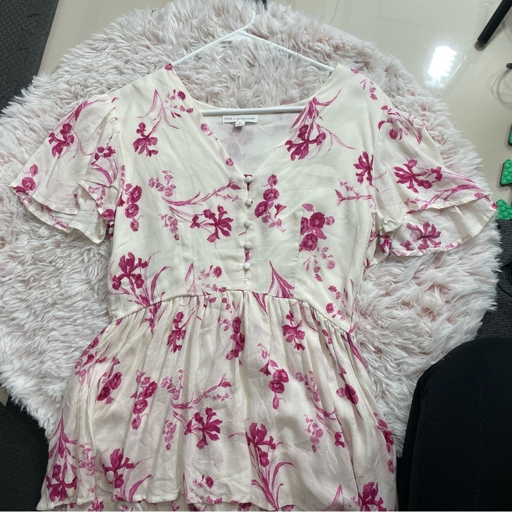 COCO + JAIMESON FLORAL JUNIORS DRESS SIZE M - Picture 9 of 11